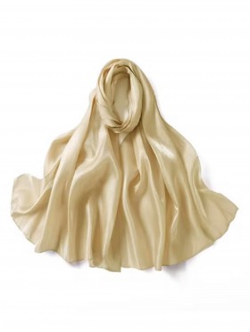 Solid Color Silk Feeling Scarf